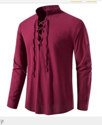 Erkek Korsan Gömlek Viking Ret - Medieval Gothic Lace Up Pirate Shirt incelemesi ve fiyatı