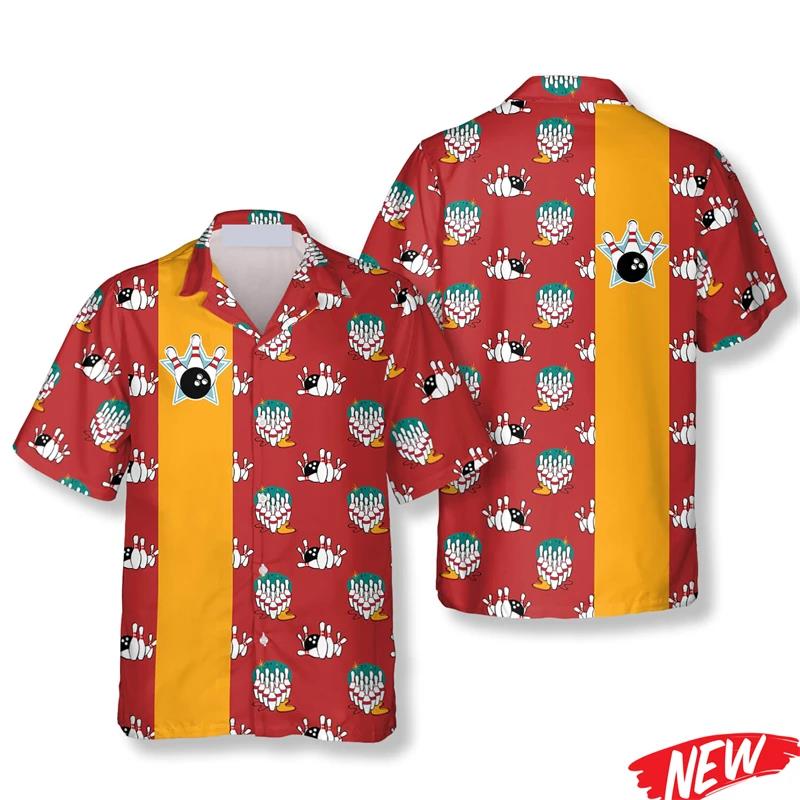 Klasik Bowling Desenli Hawaii  - Short Sleeve Bowling Shirt Retro incelemesi ve fiyatı