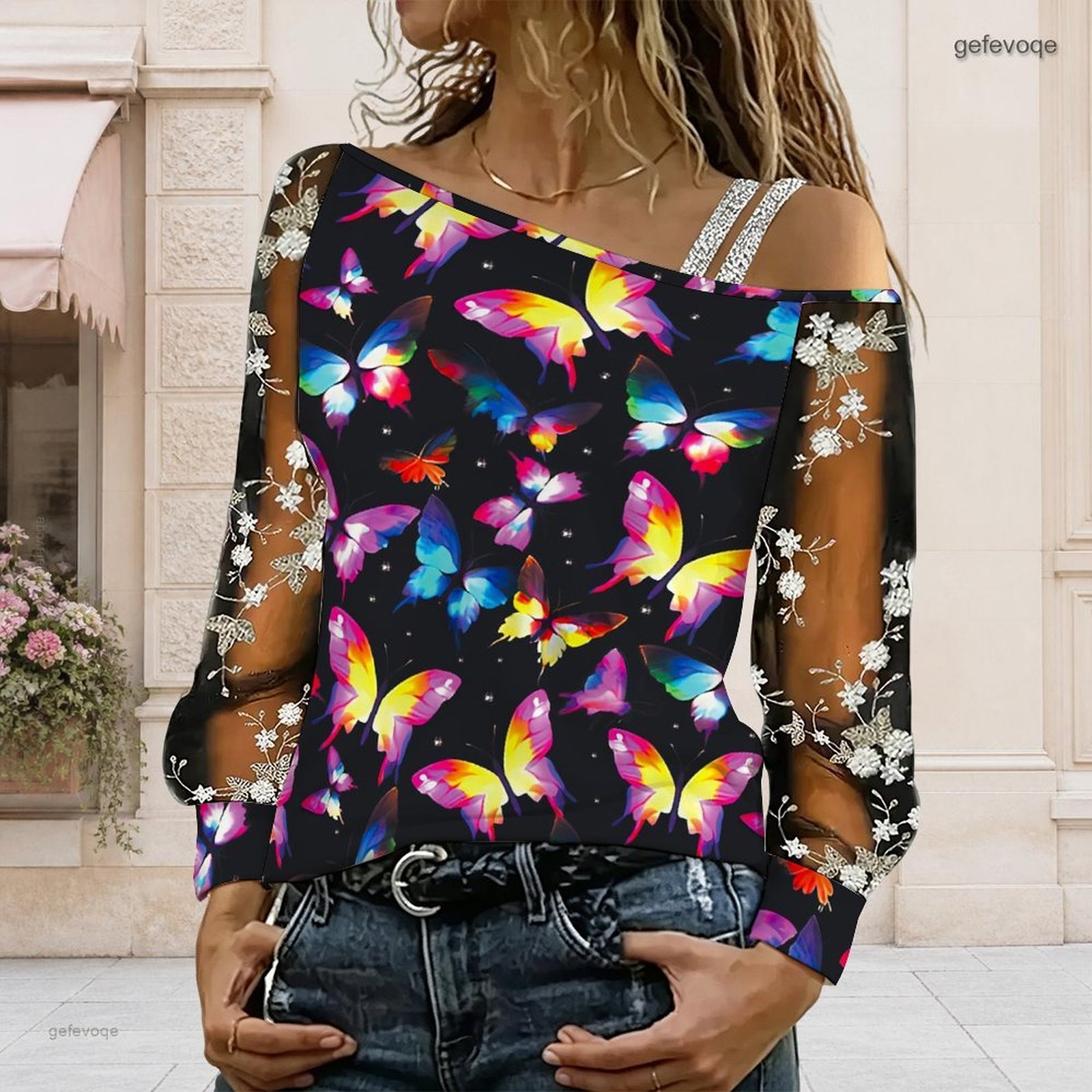 Kadınlar İçin Omuzları Açık Bl - T-Shirts incelemesi ve fiyatı